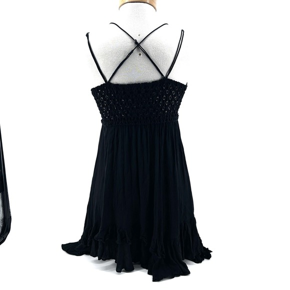 FP One Women Lace Slip Dress M Black Lacey Goth Whimsigoth Fairy Grunge Coquette - Picture 6 of 9